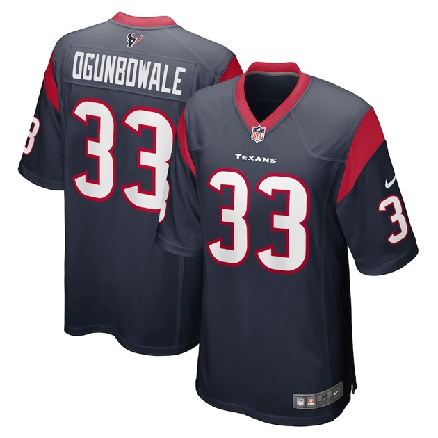 mens nike dare ogunbowale navy houston texans game player jersey